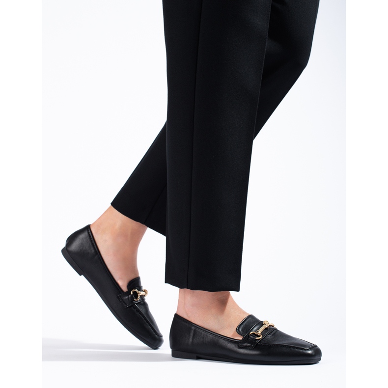 Shelovet crne mokasine od ekološke kože crna 2