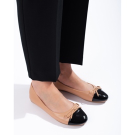 Ženske balerinke s mašnom Shelovet bež 1