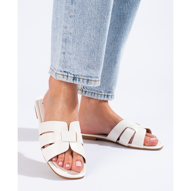 Klasične ženske papuče Shelovet bijele boje bijela 1