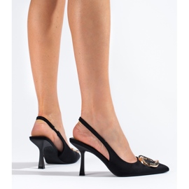 Crne salonke s otvorenom petom od antilopa iz Sheloveta crna 1