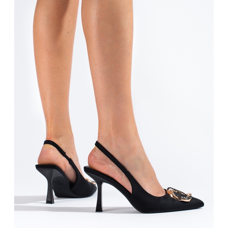 Crne salonke s otvorenom petom od antilopa iz Sheloveta crno 1