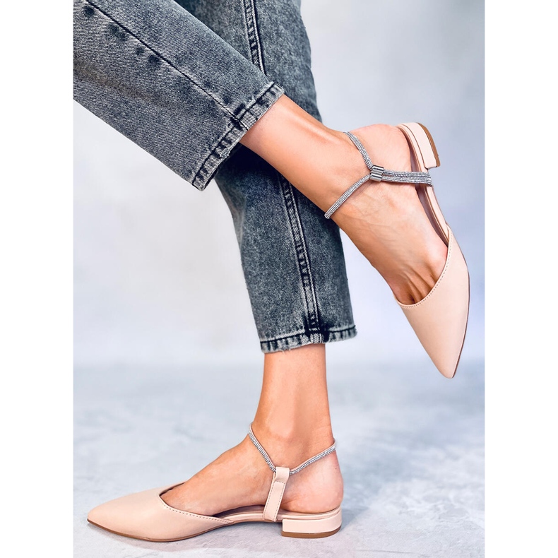 BM Durie Nude balerinke s otvorenom petom bež 2