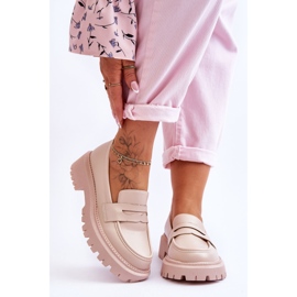 Riverside bež kožne natikače s platformom 1