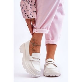 Bijele Riverside mokasine s platformom bez utikača bijela 2