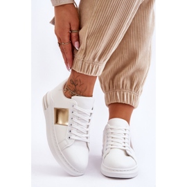 Klasične bijele i zlatne sportske cipele Follow Me bijela 1