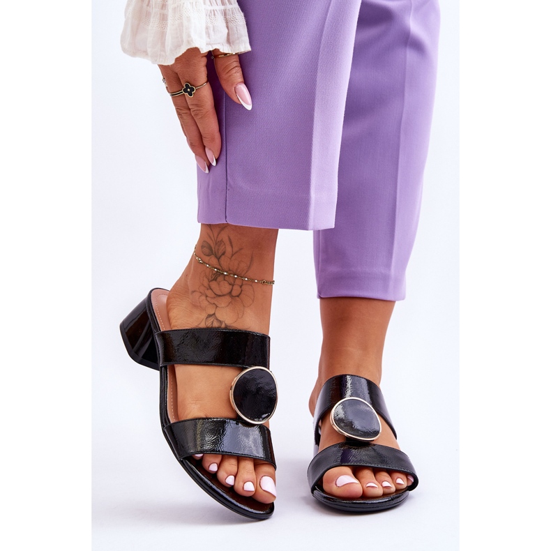 Elegantne štikle Sergio Leone KL310 crne crno 1