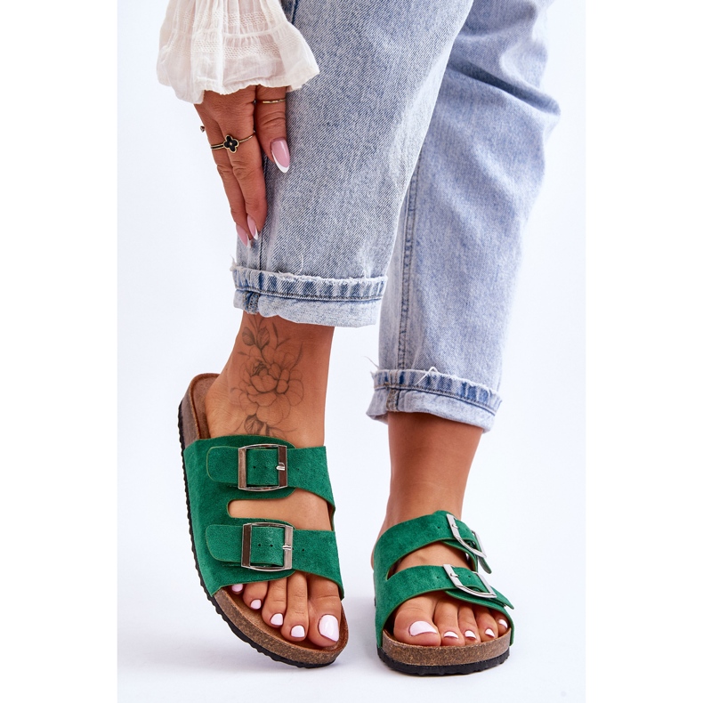 FB1 Ženske natikače Green Destino zelena 1