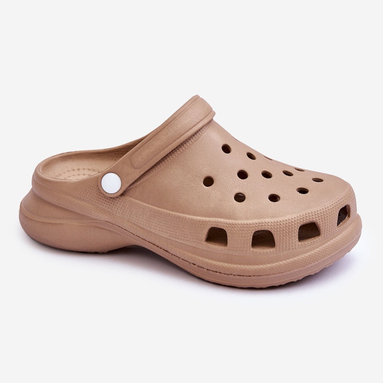 PG2 Pjenaste Crocs sandale na debelom potplatu Beige Katniss bež 1