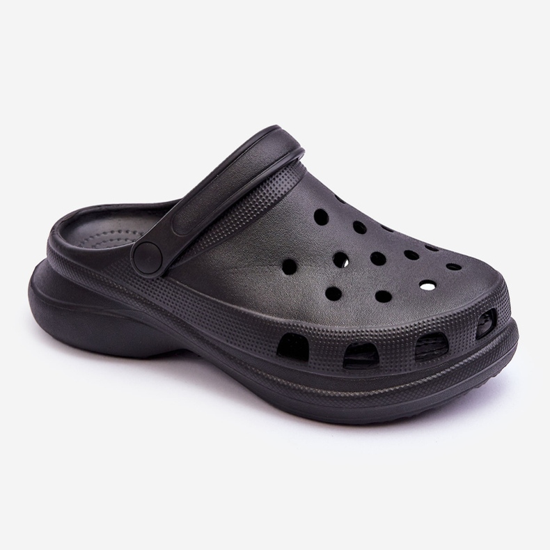PG2 Crocs cipele od pjene na debelom potplatu. Crna Katniss 1