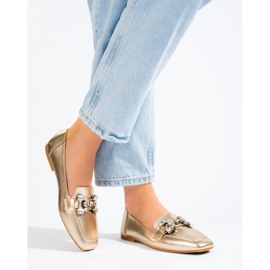 Ženske zlatne mokasinke sa Shelovet ukrasom zlatna 2