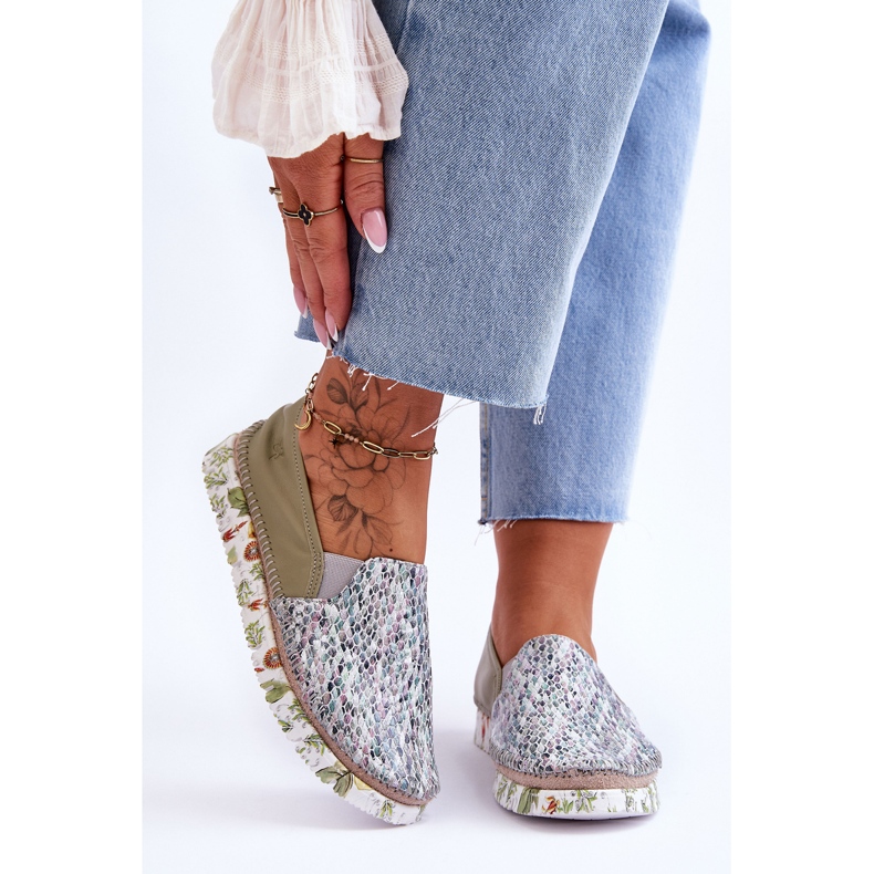 Ženske kožne natikače Maciejka 03512-51 Zelena 1