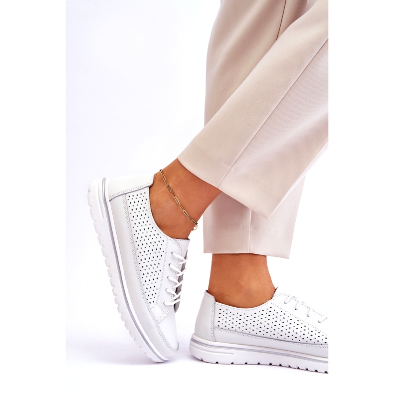 Vinceza Ženska kožna sportska obuća Tenisice Bijela Elami 2