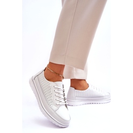 Vinceza Ženska kožna sportska obuća Tenisice Bijela Elami 4