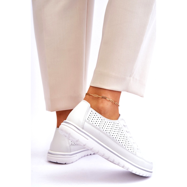 Vinceza Ženska kožna sportska obuća Tenisice Bijela Elami 5