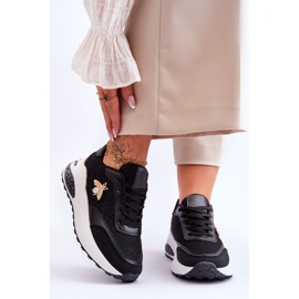 PS1 Sjajne sportske cipele s crnim Seneca ukrasom crna 1