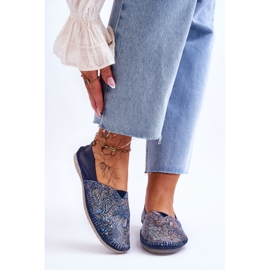 Ženske kožne balerinke Maciejka 01930-103 tamnoplave plava 1