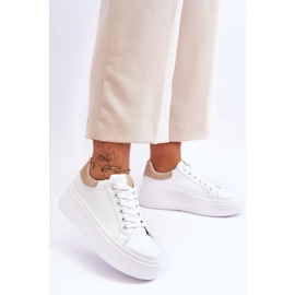 Sportske Cipele Na Masivnoj Platformi Bijelo Bež Boneti bijela 2