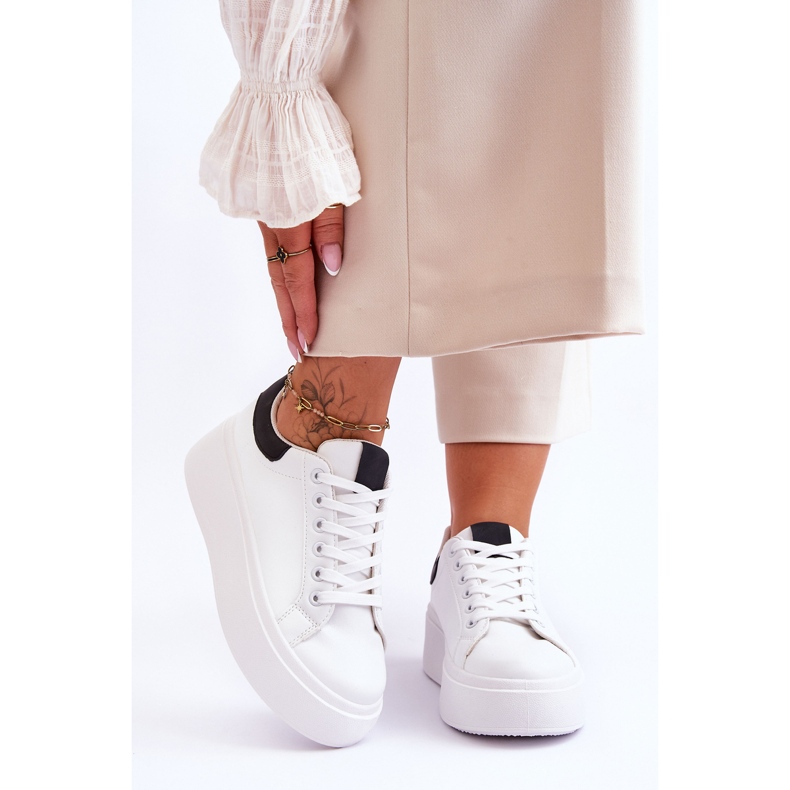 Sportske cipele na masivnoj platformi bijeli i crni Boneti bijela 1