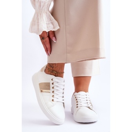 Ženske sportske cipele s mlaznicama bijelo-zlatne Axelle bijela 2