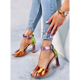 Sandale s geometrijskom petom Marshmello Orange narančasta 1