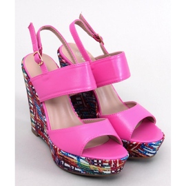 Homme Ružičaste sandale na klin ružičasta 1