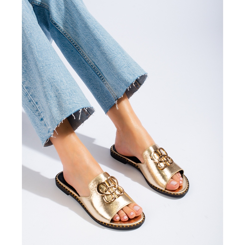 Ženske zlatne Shelovet ukrašene patike zlatna 1