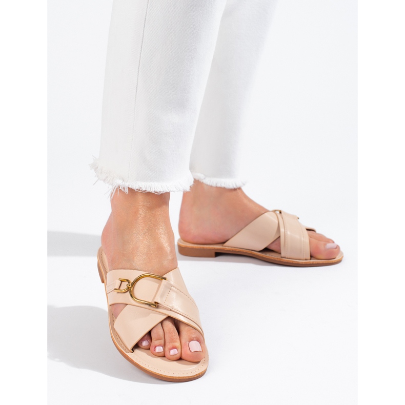 Ženske bež papuče Shelovet 1