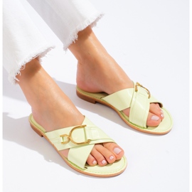 Ženske zelene papuče Shelovet zelena 2