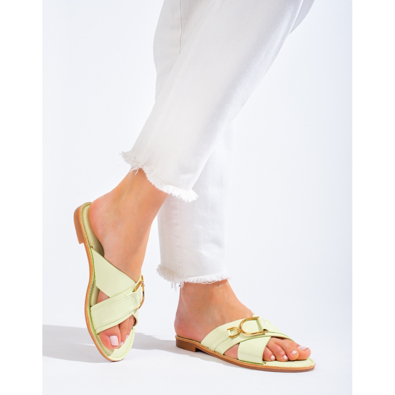 Ženske zelene papuče Shelovet zelena 1