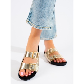 Goodin Zlatne papuče s ukrasnim kopčama zlatna 2