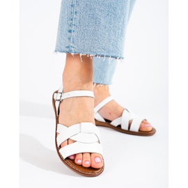 W. Potocki Ženske kožne sandale Potocki bijele boje bijela 1