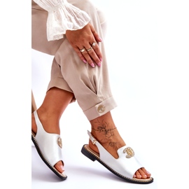 Ženske sandale s ukrasom S.Barski KV-2775-49 Srebro 5