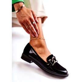 Klasične mokasine s lancem Laura Messi 2531 crne crno 4