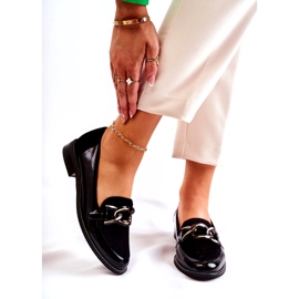 Klasične mokasine s lancem Laura Messi 2531 crne crno 1