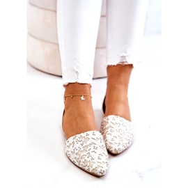 Elegantne kožne balerinke Laura Messi 1110 bež 4