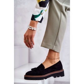 Vinceza Ženske cipele od brušene kože na crnoj Unni platformi 3