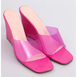BM Transparent Wedge Slides Rocks Fuchsia ružičasta 1