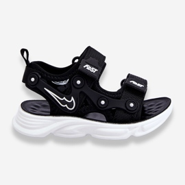 Tobias Boys sandale na čičak crno-bijele crna 1