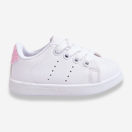 FR1 Dječje sportske cipele bijele i ružičaste sjajne bijela 1