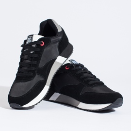 Muške sportske cipele crne Big Star LL174158 Memory pjena crno 2