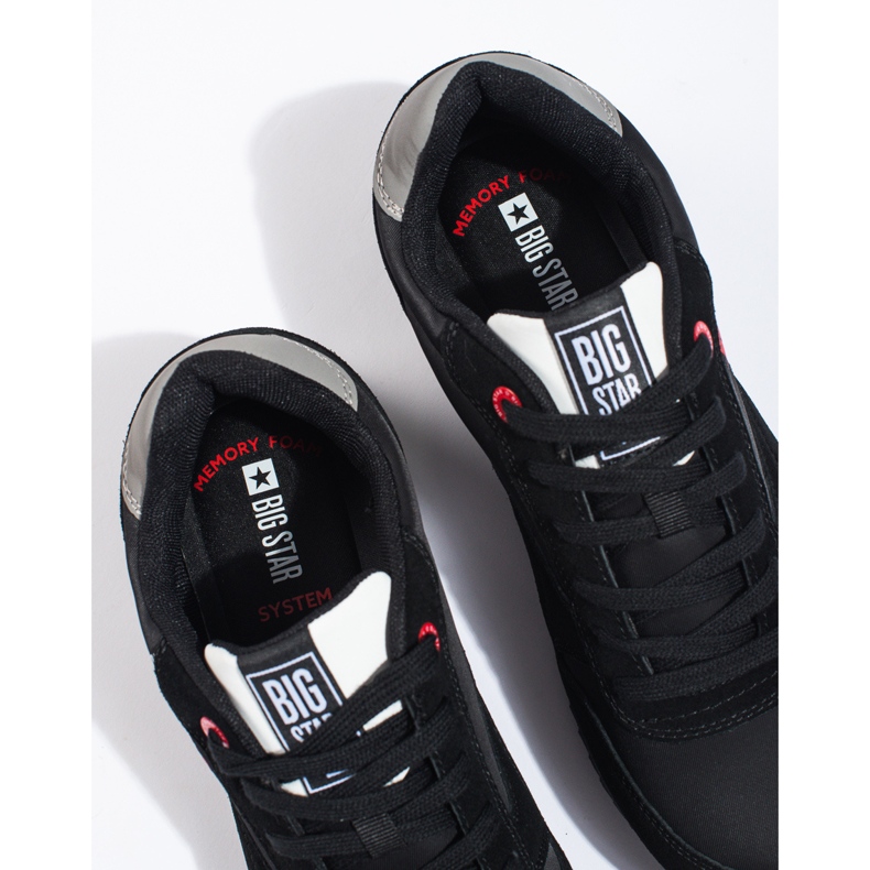 Muške sportske cipele crne Big Star LL174158 Memory pjena crna 1