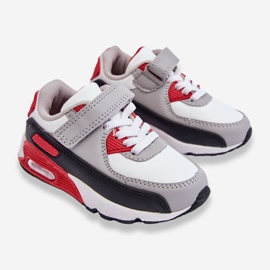 FR1 Dječje kožne sportske cipele s platformom, bijele i crvene Lori bijela 2