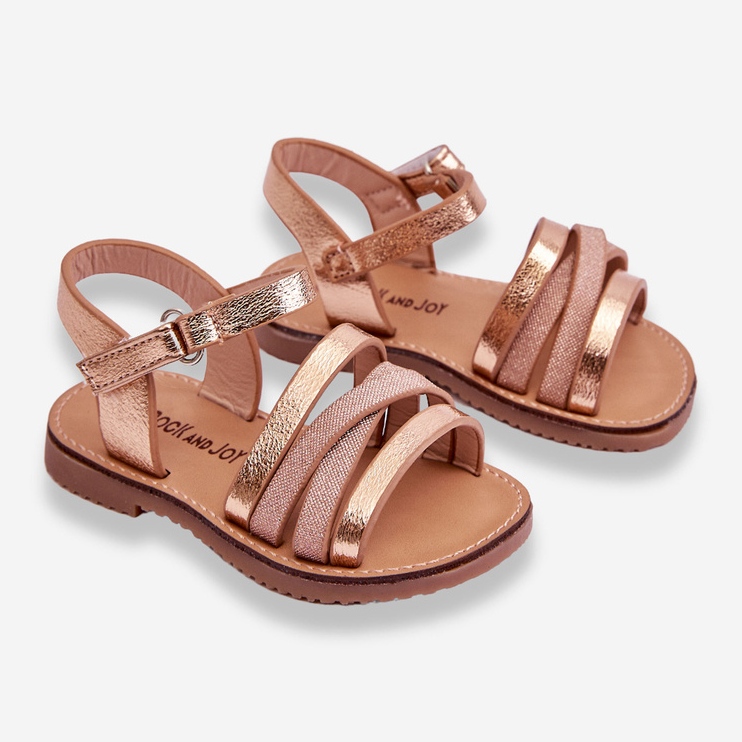 Dječje sandale s remenčićima Rose Gold Isla zlatna 2