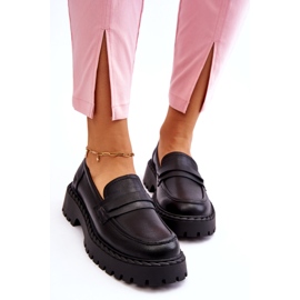 Ženske mokasine Big Star kožne cipele LL274458 crne crno 2