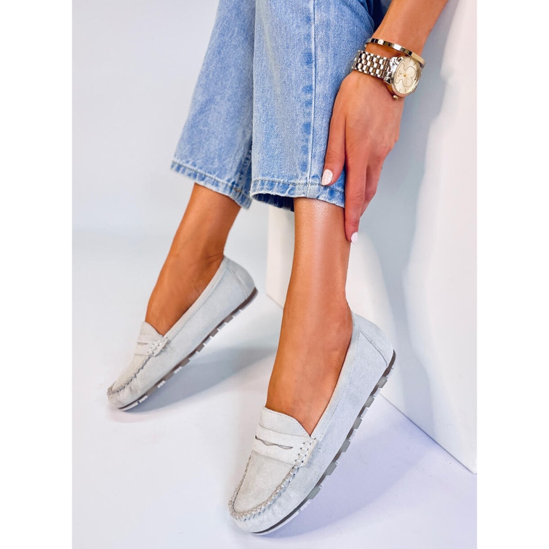 Ženske natikače od brušene kože Anaya Grey siva 2