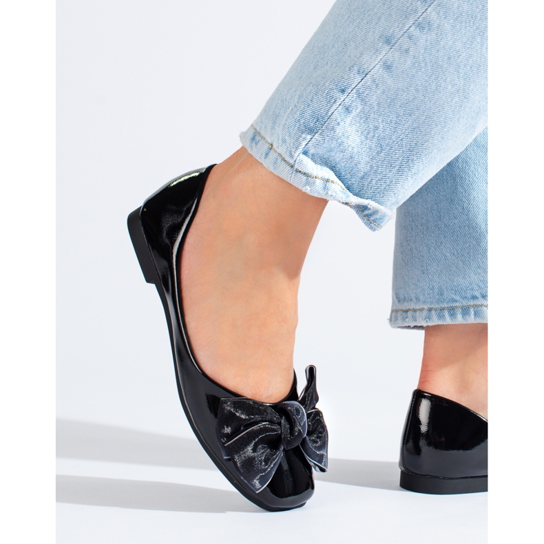 Shelovet crne lakirane balerinke s mašnom crna 1