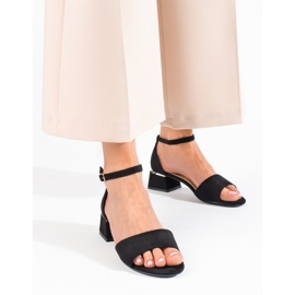 Shelovet crne sandale na nisku petu crna 1