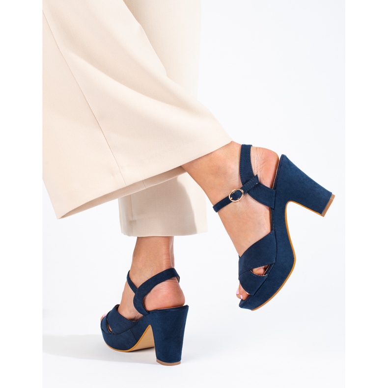 Mornarsko plave sandale na petu iz Sheloveta plava 1