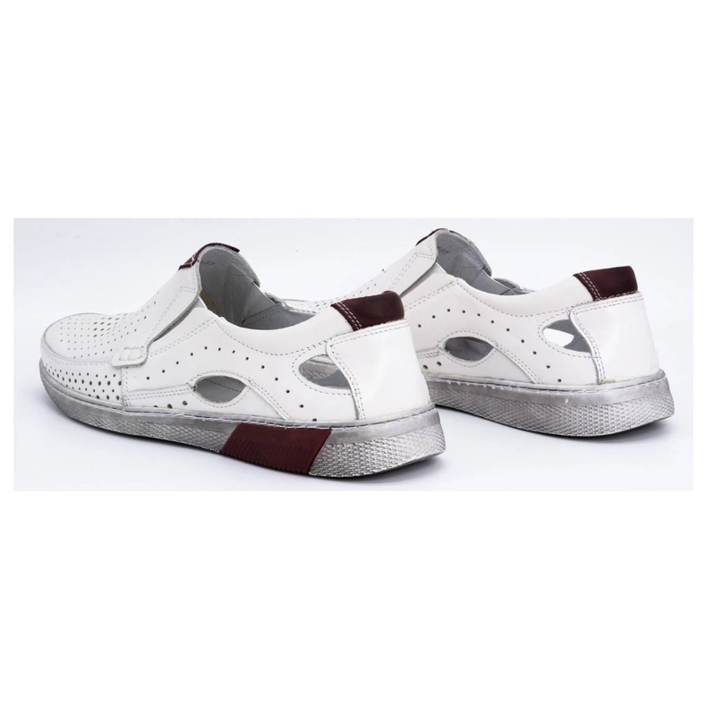 Olivier Muške ažurne kožne mokasine 937MP, bijele bijela 5