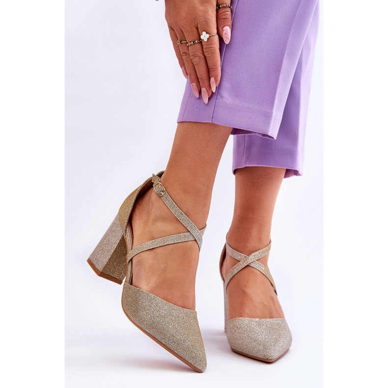 WS1 Modne svjetlucave salonke na zlatnu Galaxy petu zlatni 1